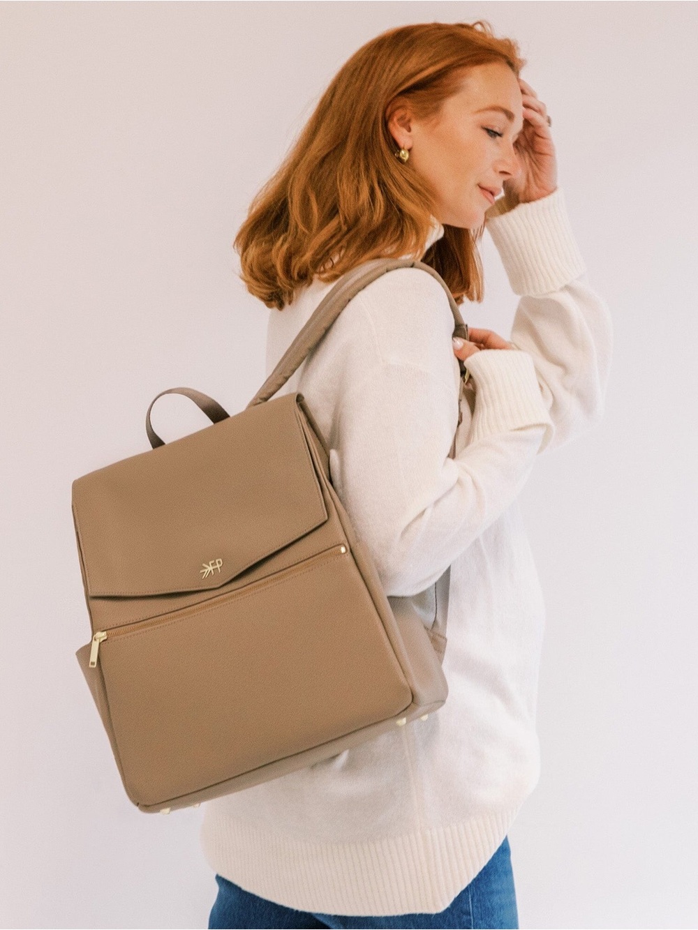 Freshly Picked Tan Backpack Diaper Bag - Picture 2 of 9